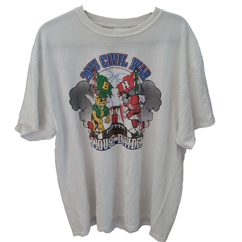 2015 Civil War House Divided T-Shirt Size XL Bonneville HS White Short Sleeve